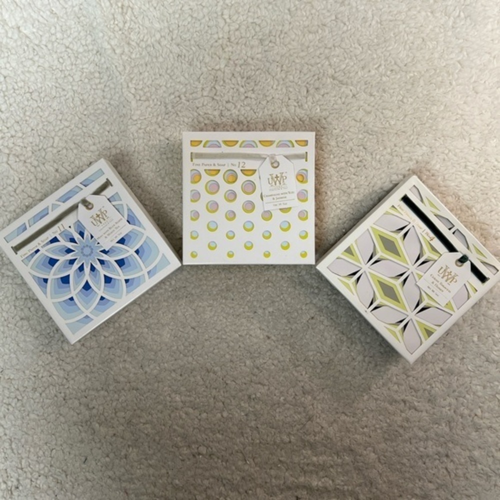 UWP Up with Paper Artisan Crafted LUXE Fine Soap w/ Shea Butter Boxed Soap Trio
